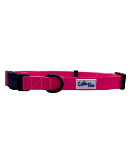 Pink - Cutie Ties Fun Design Dog Collar - Medium