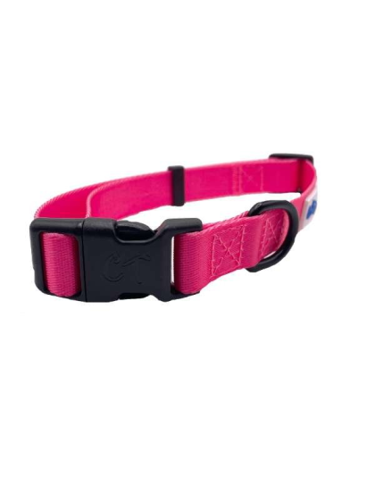 Pink - Cutie Ties Fun Design Dog Collar - Medium