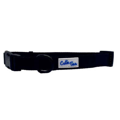 Black - Cutie Ties Fun Design Dog Collar - Medium