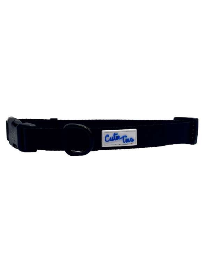 Black - Cutie Ties Fun Design Dog Collar - Medium