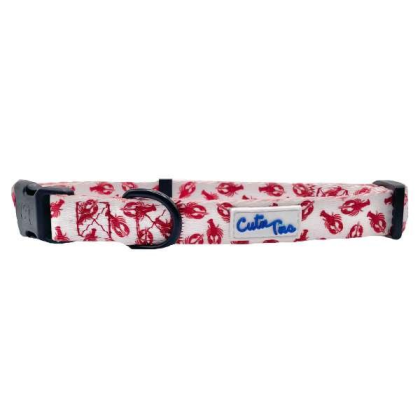 Lobster White - Cutie Ties Fun Design Dog Collar - Small