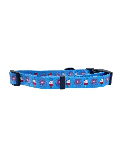 4th of July - Cutie Ties Fun Design Dog Collar - Medium