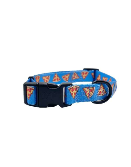 Pizza Crust - Cutie Ties Fun Design Dog Collar - Medium