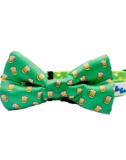 Green Beer - Cutie Ties Fun Design Dog Collar - Medium