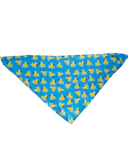 Rubber Duckies - Cutie Ties Tie On Dog Bandana - Large