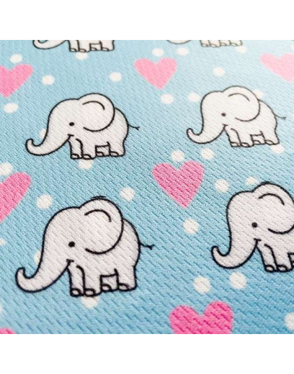 Elephant Love Blue - Cutie Ties Tie On Dog Bandana - Large