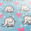 Elephant Love Blue - Cutie Ties Tie On Dog Bandana - Small