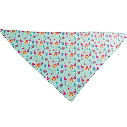 Happy Birthday - Cutie Ties Tie On Dog Bandana - Small