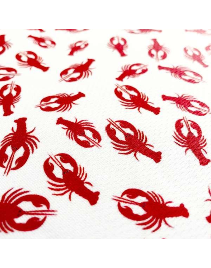 Lobster White - Cutie Ties Tie On Dog Bandana - Large