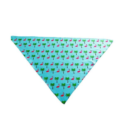 Flamingo Miami Vice - Cutie Ties Tie On Dog Bandana - Small