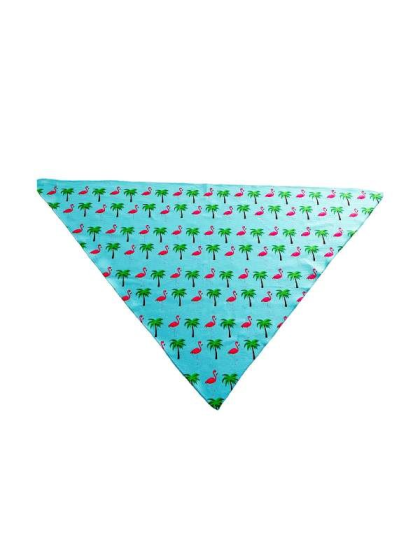 Flamingo Miami Vice - Cutie Ties Tie On Dog Bandana - Small