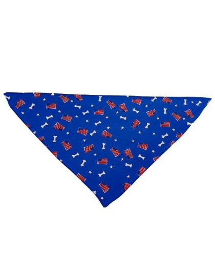 Red/White/Bones - Cutie Ties Tie On Dog Bandana - Small