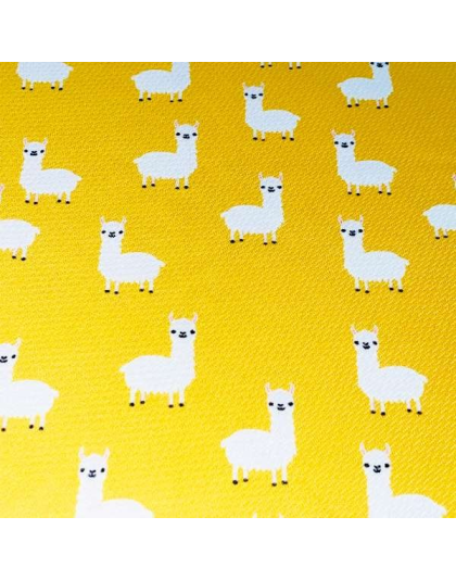 Llama Yellow - Cutie Ties Tie On Dog Bandana - Large