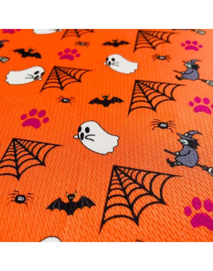 Spooky Halloween Orange - Cutie Ties Tie On Dog Bandana - Large