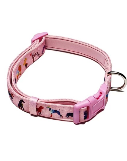 Pink - Dog Collar  - Large- adjustable