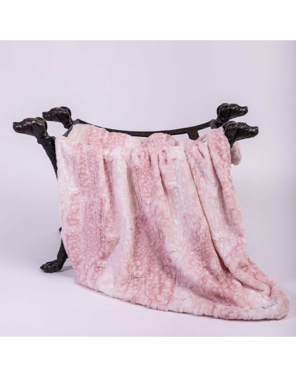 Pink Fawn - Cashmere Dog Blanket - Small