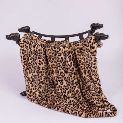 Leopard - Cashmere Dog Blanket - Large