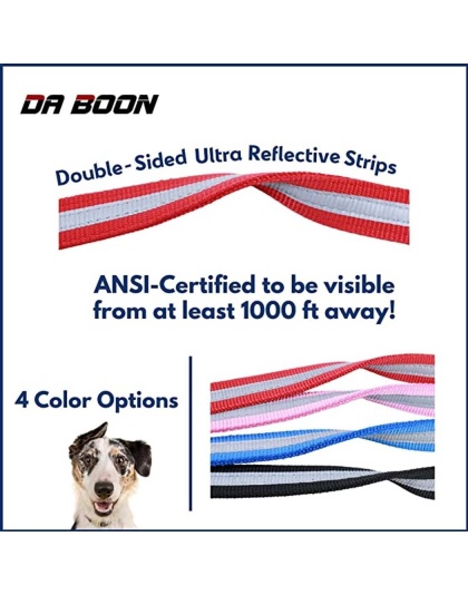 Black - Da Boon Original Double-Sided Reflective Leash