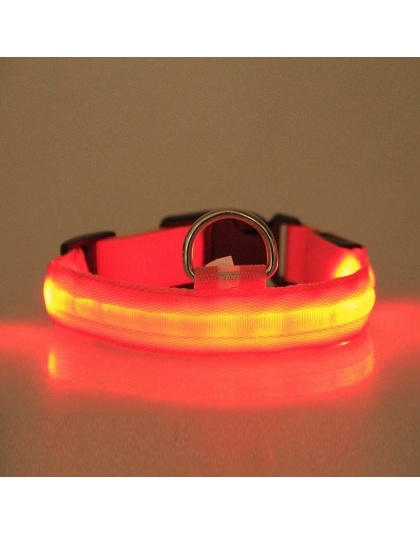 Red - LED PET Safety Halo Style Collar - XL