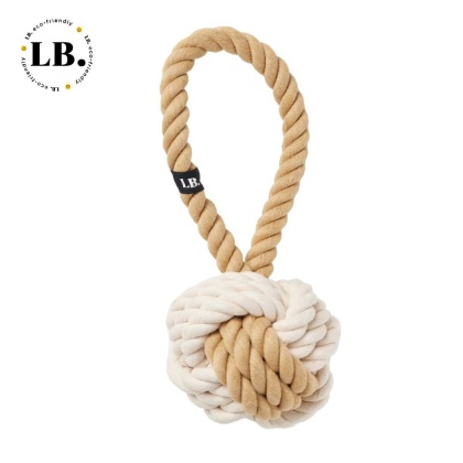 Tan/Natural - What-a-Tug Large Twisted Rope Toy