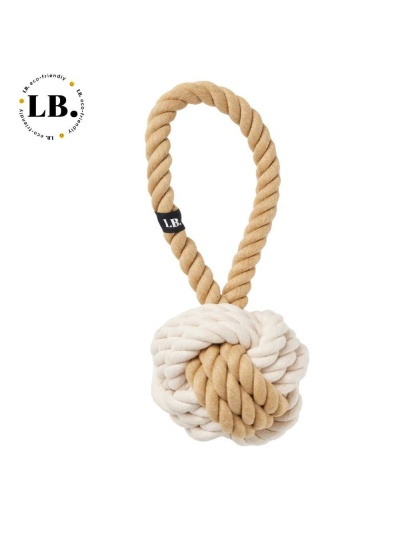 Tan/Natural - What-a-Tug Large Twisted Rope Toy