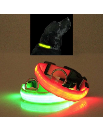 Green - LED PET Safety Halo Style Collar - XL