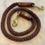 Brown w/ Brown Leather Sleeve - Rope Leash