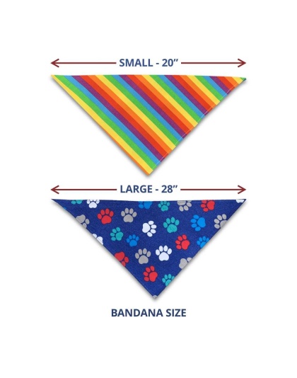 Blue with Bones - Dog Bandana - Small - 20"