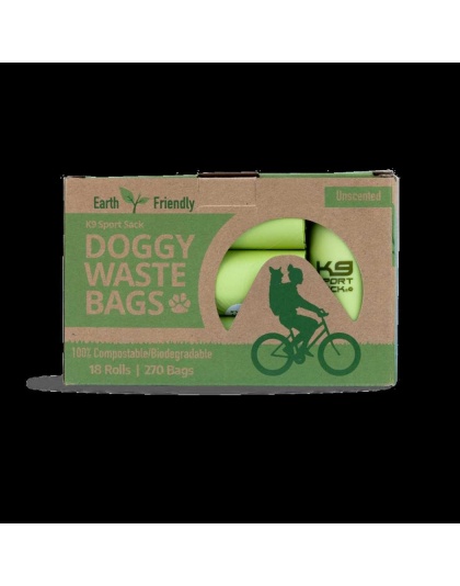 Doggy Waste Bags - Box of 18 Rolls - 270 Bags