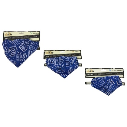 Blue - Western Themed Pet Bandana Collars - Medium