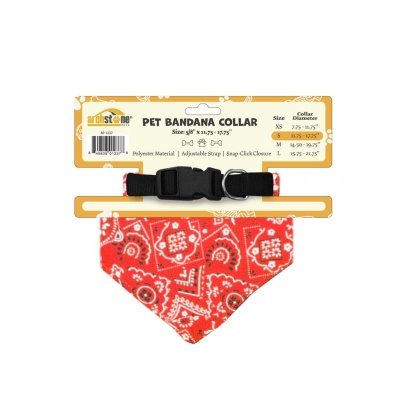 Red - Western Themed Pet Bandana Collars - Small