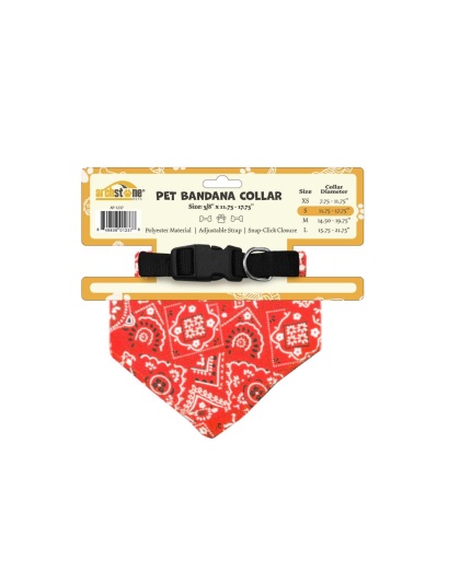 Red - Western Themed Pet Bandana Collars - Small