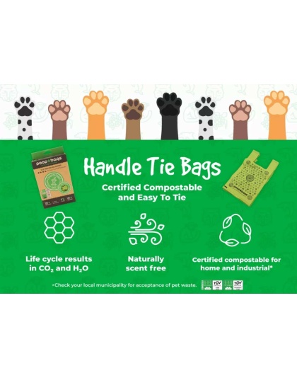 GREEN - You Buy; We Donate Compostable Handle Tie - 120 Bags