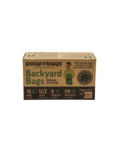 GREEN - BIOBASED BACKYARD BAGS - 16 Bags