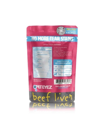 purple - Pet Eyez Vitamin Treats - Beef Liver - 4 x 6