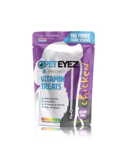 purple - Pet Eyez Vitamin Treats - Chicken - 4 x 6