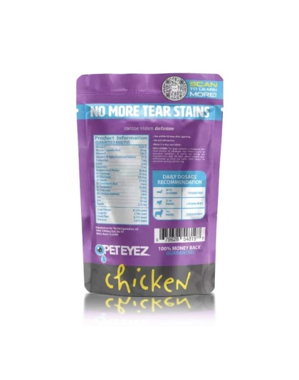 purple - Pet Eyez Vitamin Treats - Chicken - 4 x 6