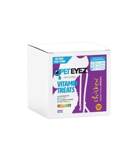 purple - Pet Eyez Vitamin Treats - Chicken - 4 x 6