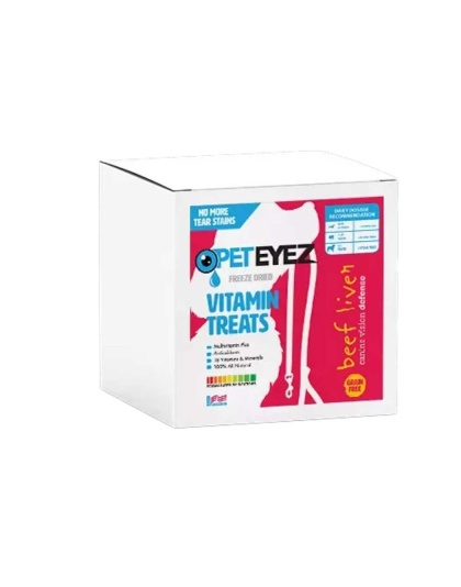 purple - Pet Eyez Vitamin Treats - Beef Liver - 4 x 6