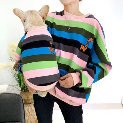 Multi - Giraffe Stripe - Matching Pet and Owner Clothing Set -   2XL