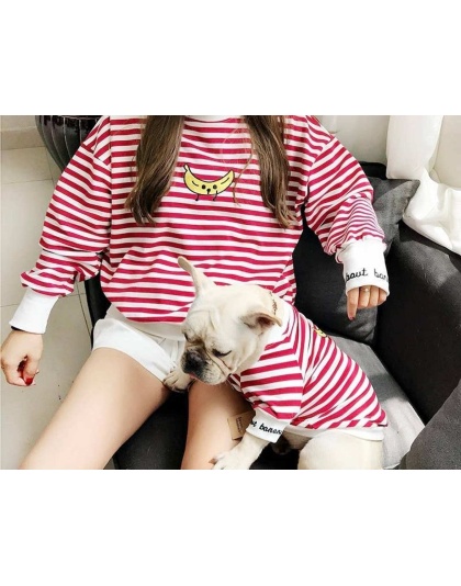 Red - Stripe Style - Matching Pet and Owner Clothing Set -  Medium