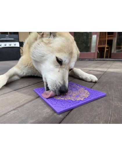 Purple - Bones Design eMat Enrichment Lick Mat