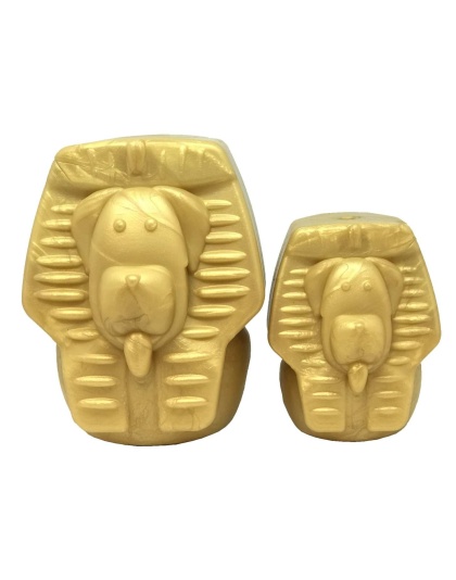 Gold - MKB Doggie Pharaoh Durable Chew Toy & Treat Dispenser - Large