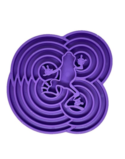 Purple  - Water Frog Design eTray Enrichment Tray for Dogs