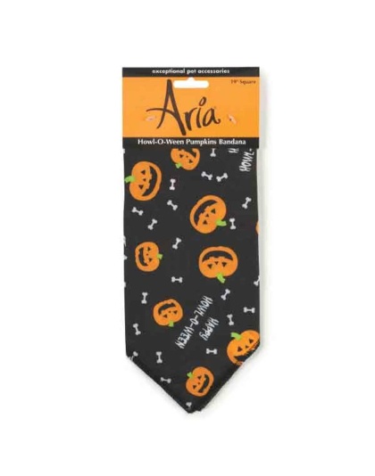 Black - AR Howl-O-Ween Pumpkins Bandana Blk