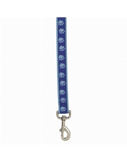 Blue - CC TwoTone Pawprint Lead 4Ftx5/8In Blu - 4ftx5/8in