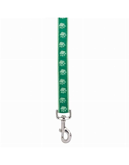 Green - CC TwoTone Pawprint Lead 4Ftx5/8In Grn - 4ftx5/8in