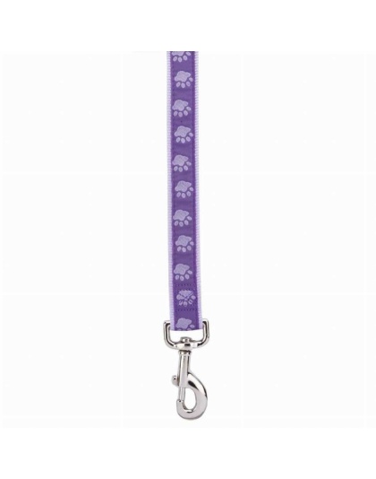 Purple - CC TwoTone Pawprint Lead 4Ftx5/8In Pur - 4ftx5/8in