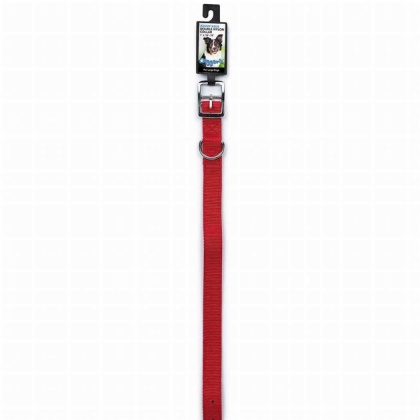 Red - Diggers 1in Dbl Nylon Collar 18in Red - 18in