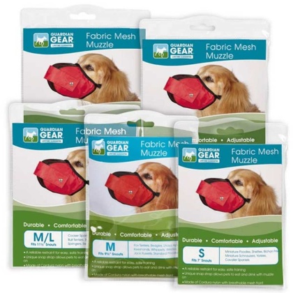 Red - GG Fabric Mesh Muzzle M/L Red - Medium/Large